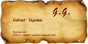 Geher Gyoma névjegykártya